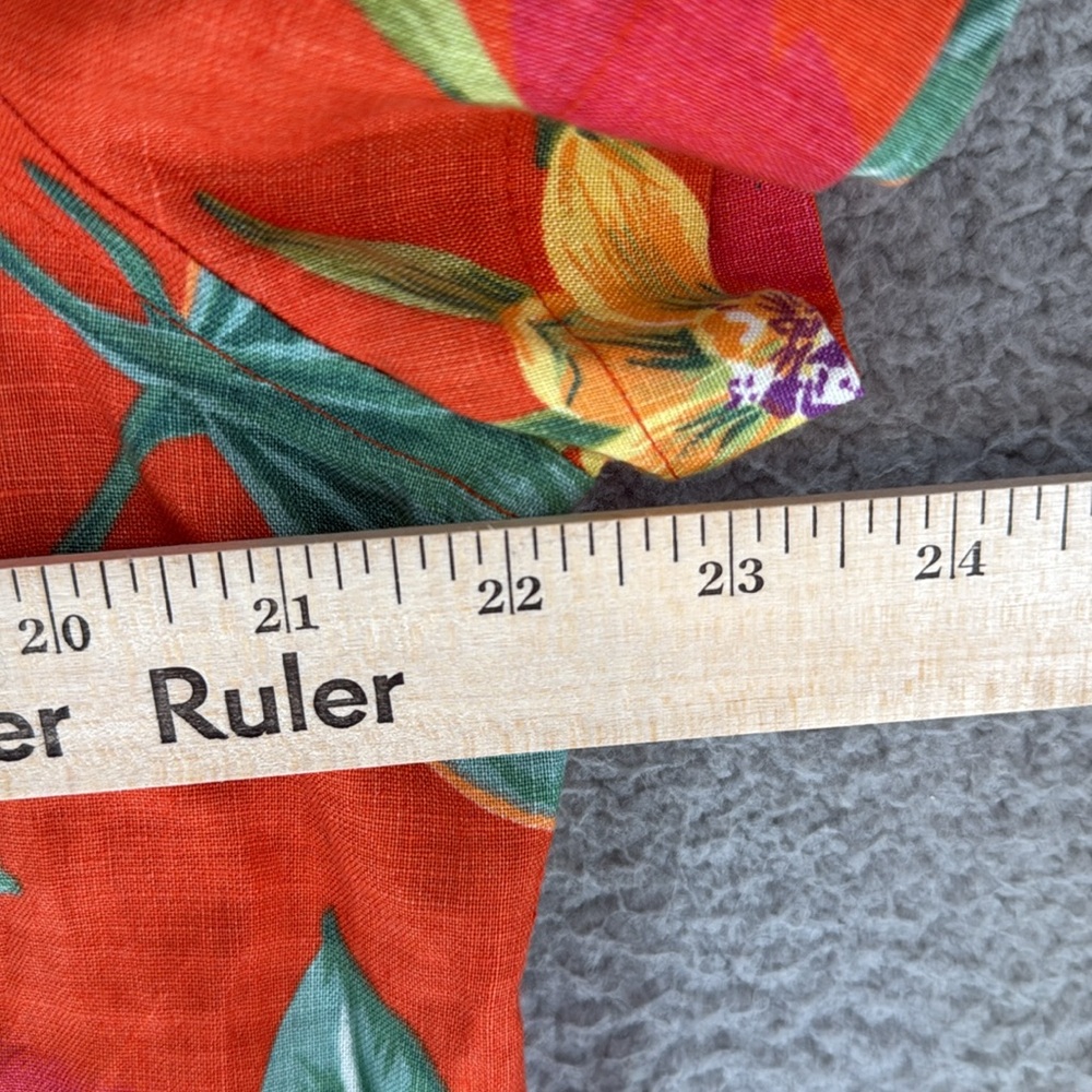 Ralph Lauren Orange Floral Button-Down Shirt - Picture 6 of 11
